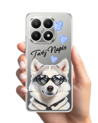 Etui do Xiaomi 15T przeźroczyste, silikonowe Flexi, Puppy Love, pies rasy Husky