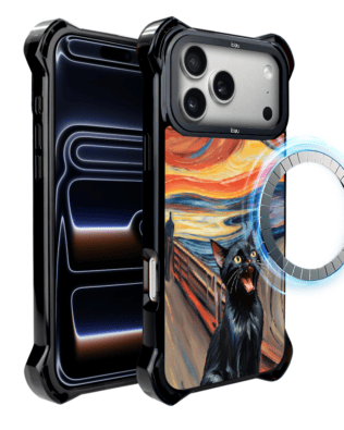Etui do iPhone 17 Pro Max IBIZU DropGuard Ultra z MagSafe, Edvard Munch, krzyk kota