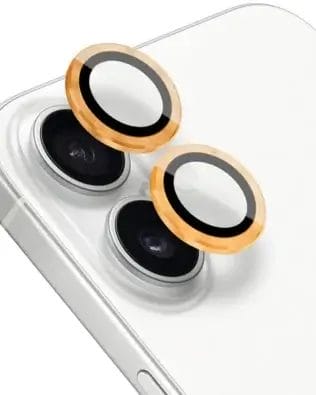 Metalowa osłona obiektywu aparatu ze szkła hartowanego 9H do iPhone 17, 1 zestaw, pomarańczowa