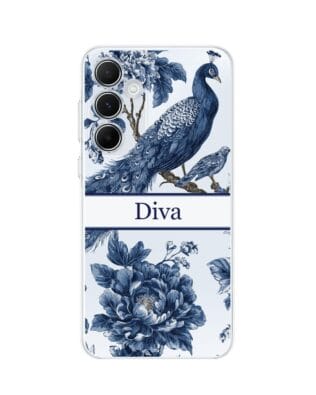 Etui do Samsung Galaxy A35 5G przeźroczyste, silikonowe Flexi, Mystic, Diva Peacock