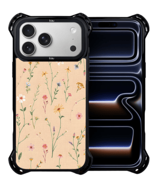 Etui do iPhone 17 Pro IBIZU DropGuard Ultra z MagSafe, Pastel Bloom, Koralowa łąka