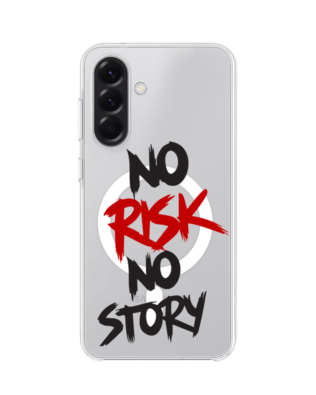 Etui do Samsung Galaxy A56 5G z MagSafe przeźroczyste, silikonowe Flexi, Positive Vibes, No Risk No Story