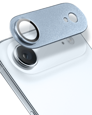 Metalowa osłona na cały aparat z wbudowanymi szkłami do iPhone Air, jasny niebieski