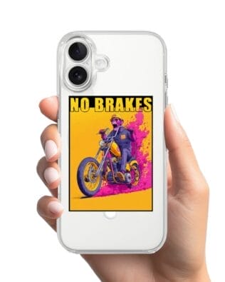 Etui do iPhone 17 z MagSafe przeźroczyste, silikonowe Flexi, Bikers, Motocyklem przez świat