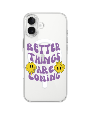 Etui do iPhone 17 z MagSafe przeźroczyste, silikonowe Flexi, better things are coming