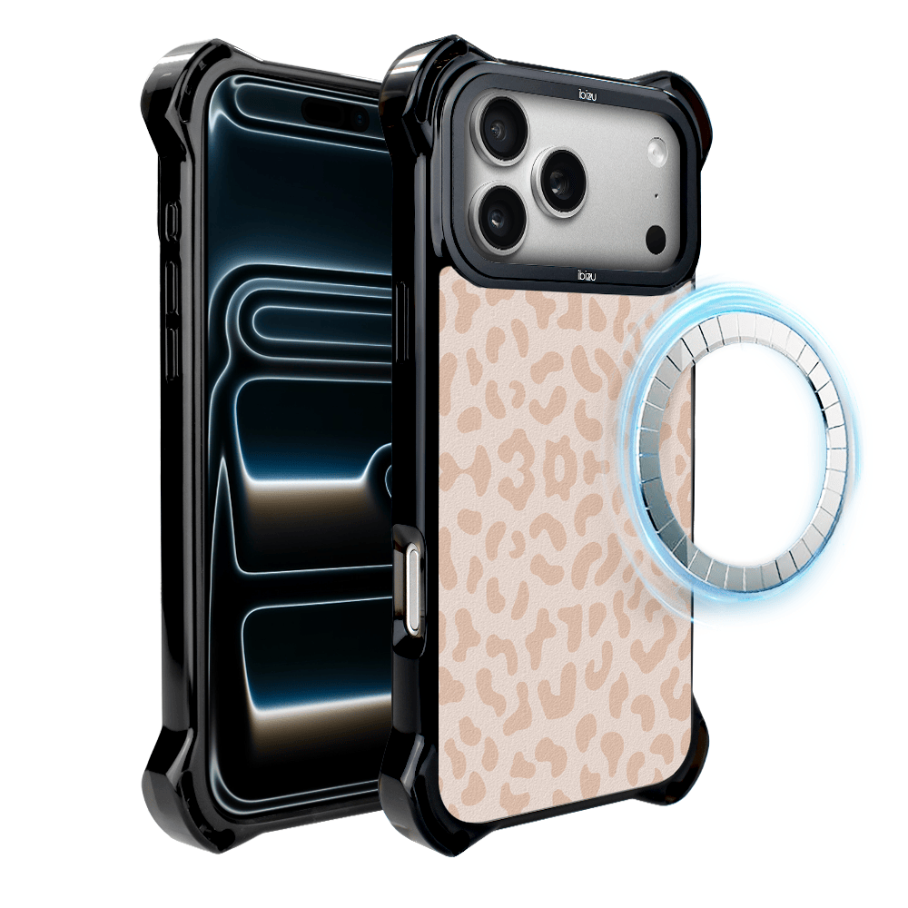 Etui do iPhone 17 Pro Max IBIZU DropGuard Ultra z MagSafe, Boho, Delikatna panterka