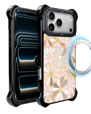 Etui do iPhone 17 Pro Max IBIZU DropGuard Ultra z MagSafe, Boho, Kwiaty vintage