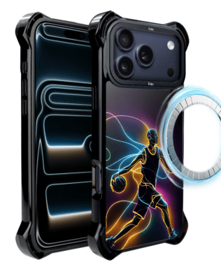 Etui do iPhone 17 Pro IBIZU DropGuard Ultra z MagSafe, #ElectroMove, Duch koszykówki