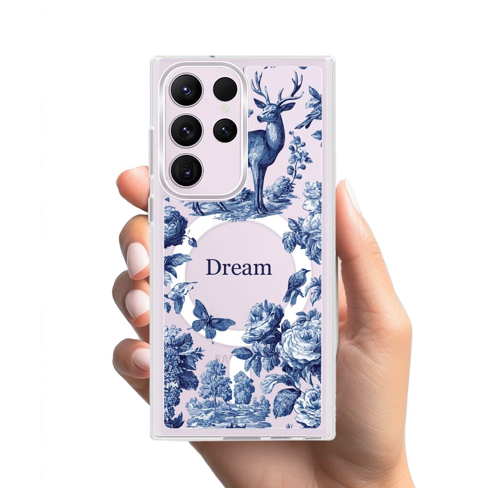 Etui do Samsung Galaxy S23 Ultra z MagSafe przeźroczyste, silikonowe Flexi, Mystic, Dream Deer - obrazek 2