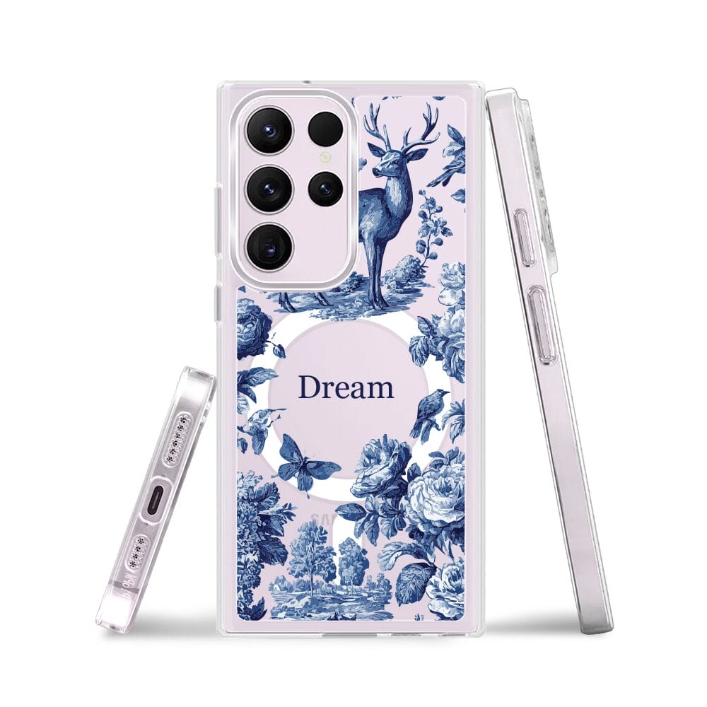 Etui do Samsung Galaxy S23 Ultra z MagSafe przeźroczyste, silikonowe Flexi, Mystic, Dream Deer - obrazek 3