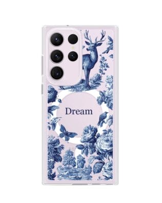 Etui do Samsung Galaxy S23 Ultra z MagSafe przeźroczyste, silikonowe Flexi, Mystic, Dream Deer
