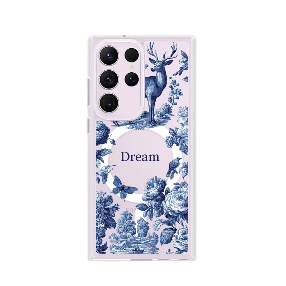 Etui do Samsung Galaxy S23 Ultra z MagSafe przeźroczyste, silikonowe Flexi, Mystic, Dream Deer