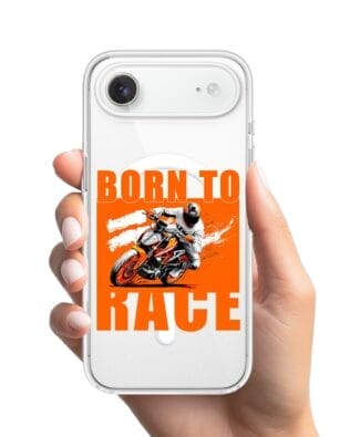 Etui do iPhone Air z MagSafe przeźroczyste, silikonowe Flexi, Bikers, Ścigacz