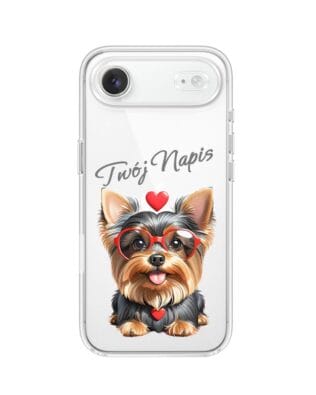 Etui do iPhone Air przeźroczyste, silikonowe Flexi, Puppy Love, pies rasy York