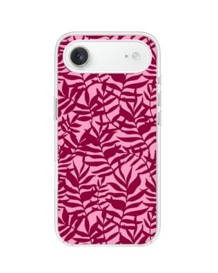 Etui do iPhone Air z MagSafe przeźroczyste, silikonowe Flexi, Summer Patterns, bordowe liście