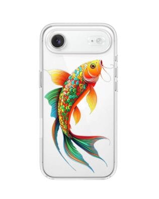 Etui do iPhone Air przeźroczyste, silikonowe Flexi, Dzika Mandala, Złota ryba