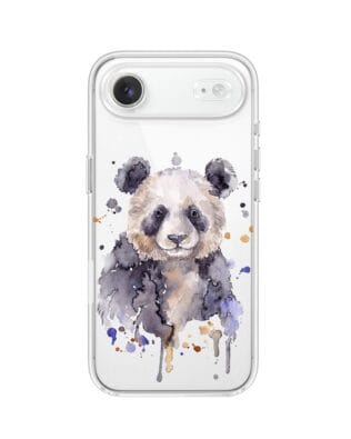 Etui do iPhone Air przeźroczyste, silikonowe Flexi, Akwarelowe Zoo, Panda
