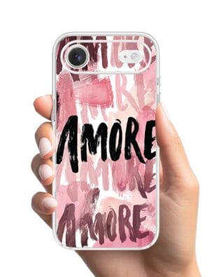 Etui do iPhone Air przeźroczyste, silikonowe Flexi, Positive Vibes, Amore Amore