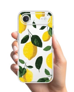 Etui do iPhone Air przeźroczyste, silikonowe Flexi, Italian Summer, Cytrynowe