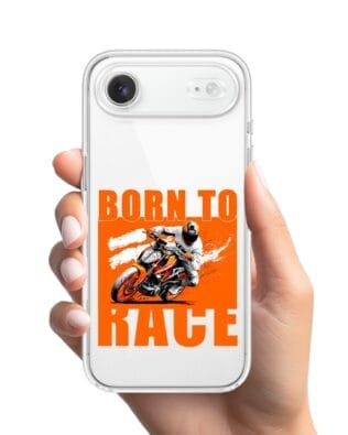 Etui do iPhone Air przeźroczyste, silikonowe Flexi, Bikers, Ścigacz