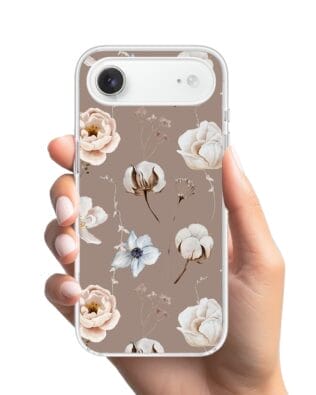 Etui do iPhone Air z MagSafe przeźroczyste, silikonowe Flexi, Summer Patterns, akwarelowe kwiatki