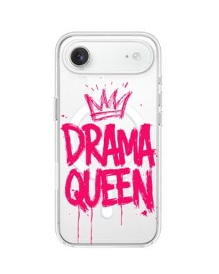 Etui do iPhone Air z MagSafe przeźroczyste, silikonowe Flexi, Positive Vibes, Drama Queen