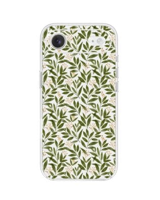 Etui do iPhone Air przeźroczyste, silikonowe Flexi, Summer Patterns, zielone gałązki