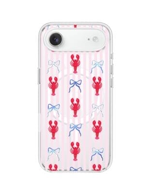 Etui do iPhone Air z MagSafe przeźroczyste, silikonowe Flexi, krab i kokardki