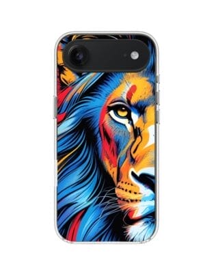 Etui do iPhone Air z MagSafe przeźroczyste, silikonowe Flexi, Dzika Mandala, Lwie spojrzenie