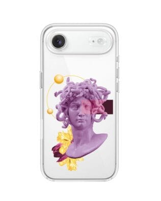 Etui do iPhone Air przeźroczyste, silikonowe Flexi, antyczna figura, meduza