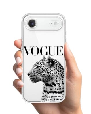 Etui do iPhone Air przeźroczyste, silikonowe Flexi, Positive Vibes, Tygrys Vogue
