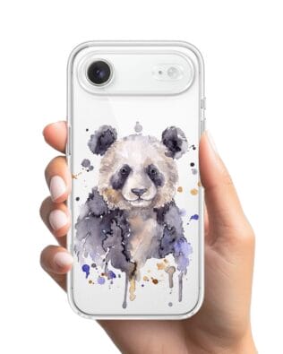 Etui do iPhone Air przeźroczyste, silikonowe Flexi, Akwarelowe Zoo, Panda