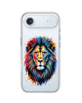Etui do iPhone Air przeźroczyste, silikonowe Flexi, Dzika Mandala, Lew