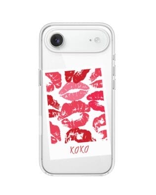 Etui do iPhone Air z MagSafe przeźroczyste, silikonowe Flexi, pocałunki, Polaroid