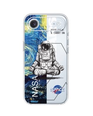 Etui do iPhone Air przeźroczyste, silikonowe Flexi, keep calm in Cosmos