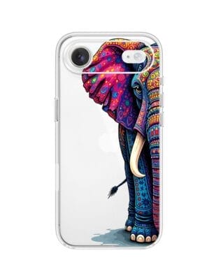 Etui do iPhone Air przeźroczyste, silikonowe Flexi, Dzika Mandala, Słoń