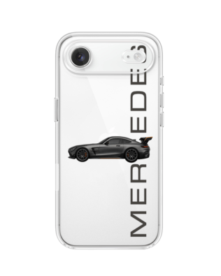Etui do iPhone Air przeźroczyste, silikonowe Flexi, Szybkie Auta, Stalowe AMG-GT