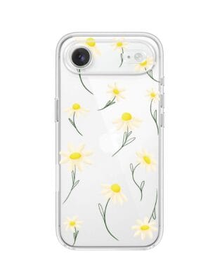 Etui do iPhone Air przeźroczyste, silikonowe Flexi, stokrotki