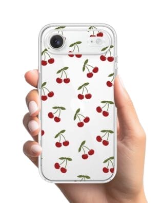 Etui do iPhone Air przeźroczyste, silikonowe Flexi, Mini Patterns, Wiśnie