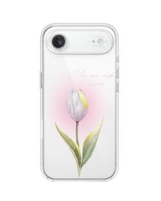 Etui do iPhone Air przeźroczyste, silikonowe Flexi, tulipan