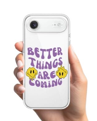Etui do iPhone Air przeźroczyste, silikonowe Flexi, better things are coming