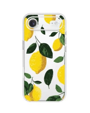 Etui do iPhone Air przeźroczyste, silikonowe Flexi, Italian Summer, Cytrynowe