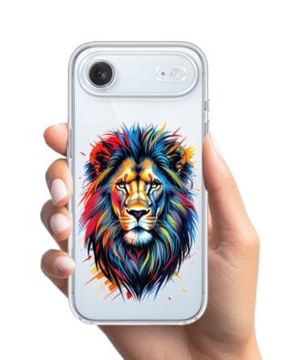 Etui do iPhone Air przeźroczyste, silikonowe Flexi, Dzika Mandala, Lew