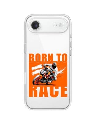 Etui do iPhone Air przeźroczyste, silikonowe Flexi, Bikers, Ścigacz