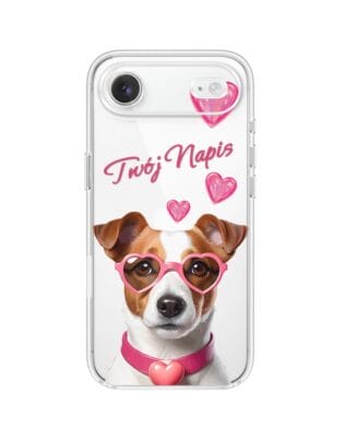 Etui do iPhone Air przeźroczyste, silikonowe Flexi, Puppy Love, pies rasy Jack Russell Terrier