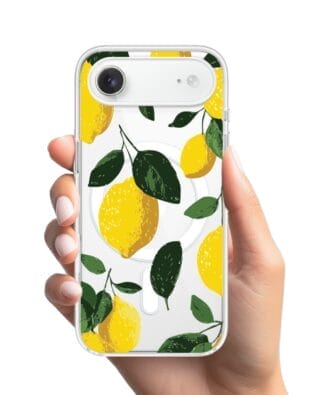 Etui do iPhone Air z MagSafe przeźroczyste, silikonowe Flexi, Italian Summer, Cytrynowe