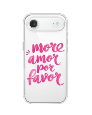 Etui do iPhone Air przeźroczyste, silikonowe Flexi, Positive Vibes, More amore per favore