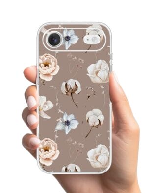 Etui do iPhone Air przeźroczyste, silikonowe Flexi, Summer Patterns, akwarelowe kwiatki