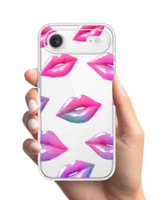 Etui do iPhone Air przeźroczyste, silikonowe Flexi, hologramowe usta