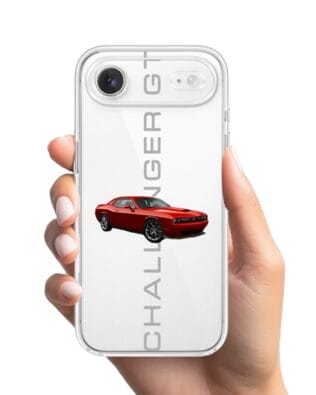 Etui do iPhone Air przeźroczyste, silikonowe Flexi, Szybkie Auta, czerwony Challenger GT
